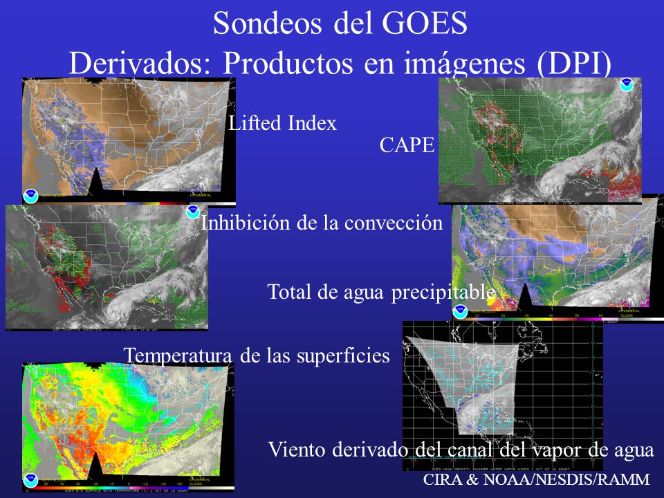 Sondeos del GOES Derivados: Productos en imágenes (DPI)