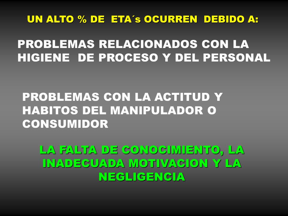 LA FALTA DE CONOCIMIENTO, LA INADECUADA MOTIVACION Y LA NEGLIGENCIA