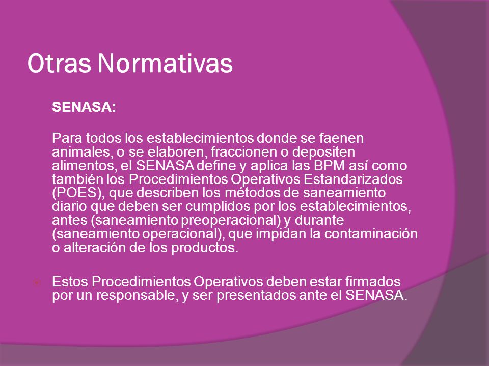Otras Normativas SENASA: