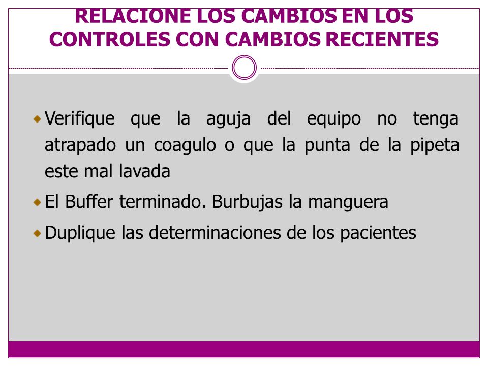 BUEN HABITO 4 RELACIONE LOS CAMBIOS EN LOS CONTROLES CON CAMBIOS RECIENTES