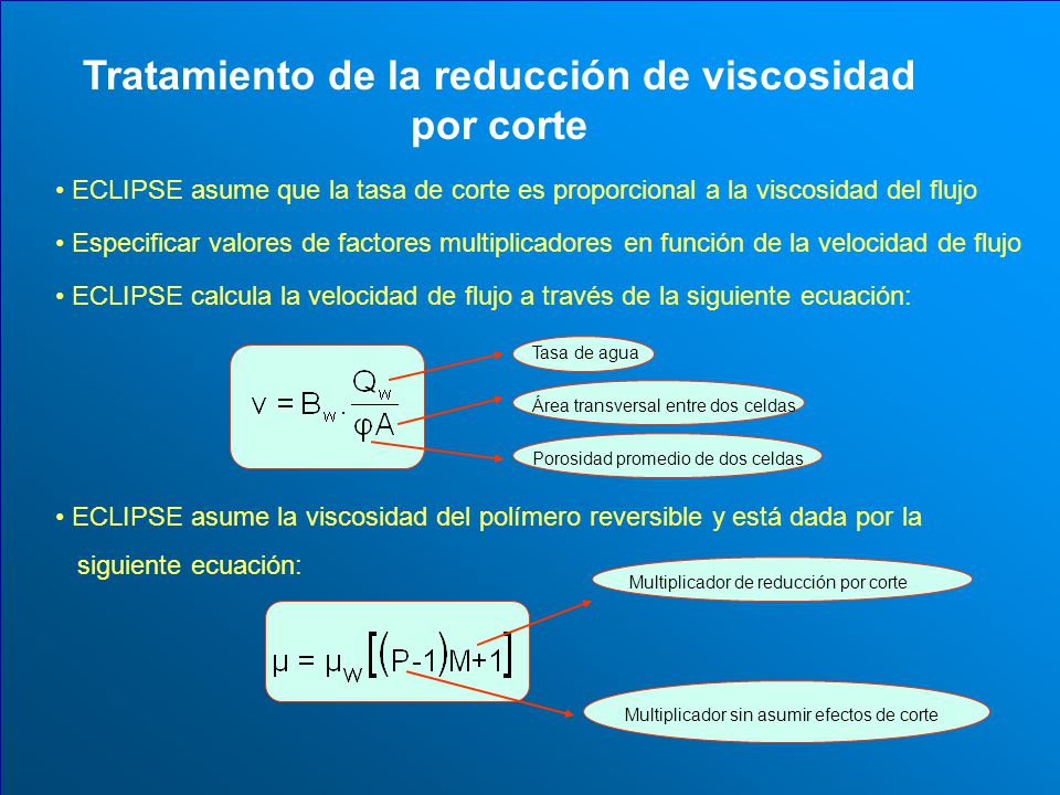 Tratamiento de la reducción de viscosidad por corte