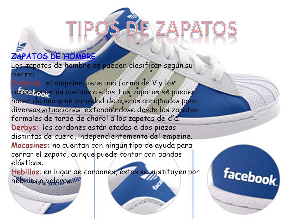 TIPOS DE ZAPATOS ZAPATOS DE HOMBRE