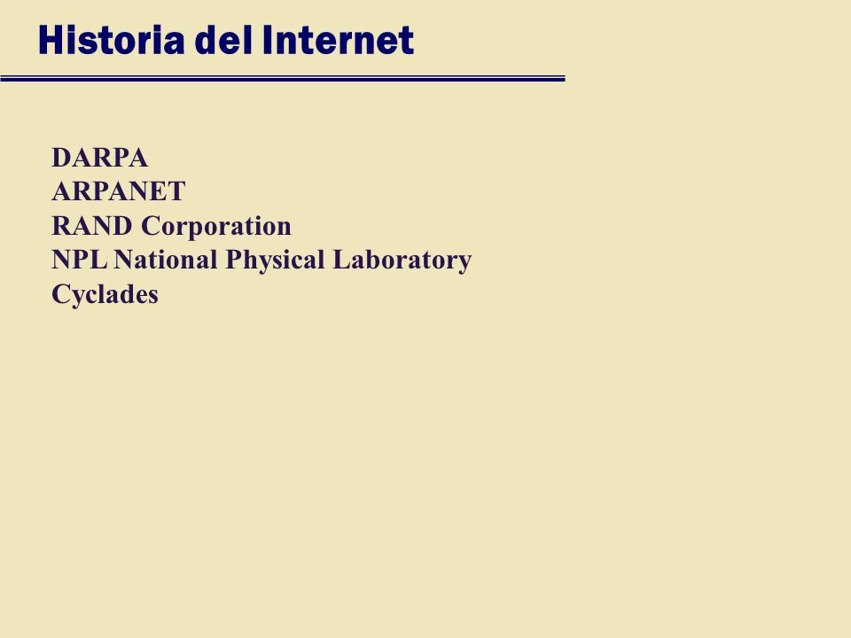 Historia del Internet DARPA ARPANET RAND Corporation