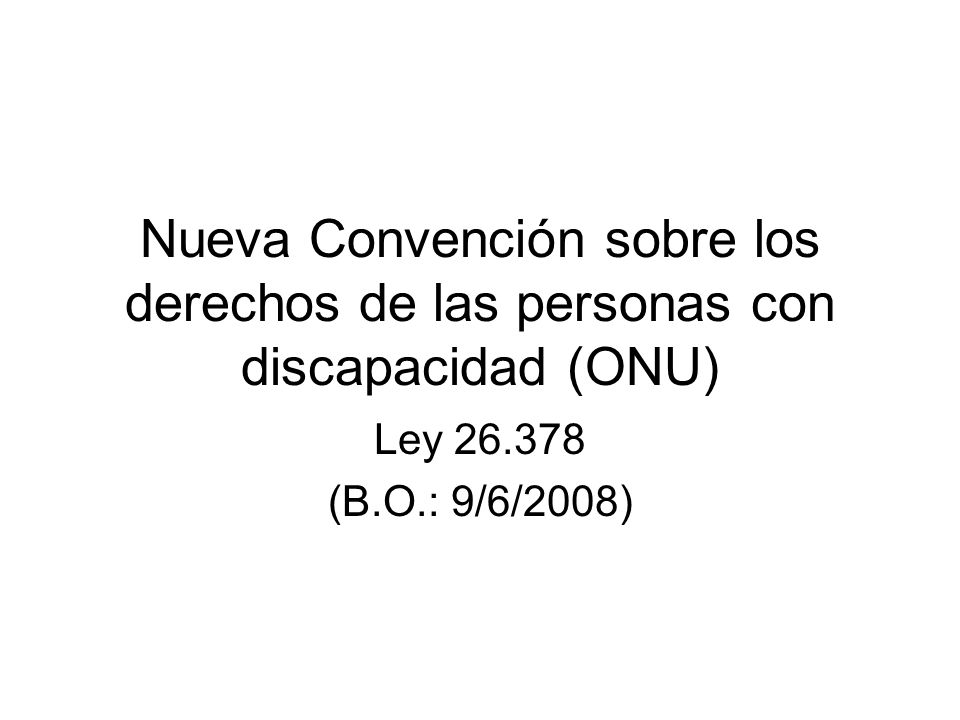 Nueva Convención sobre los derechos de las personas con discapacidad (ONU)