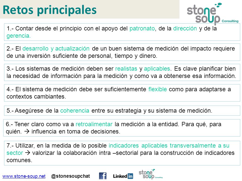 Retos principales 1.- Contar desde el principio con el apoyo del patronato, de la dirección y de la gerencia.
