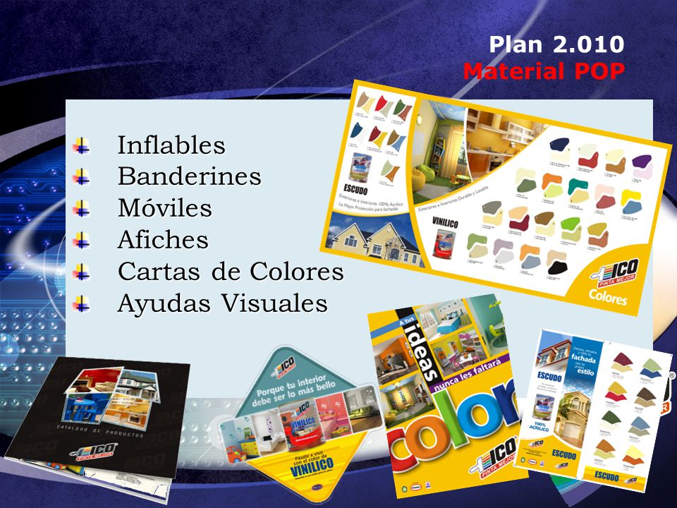 Inflables Banderines Móviles Afiches Cartas de Colores Ayudas Visuales