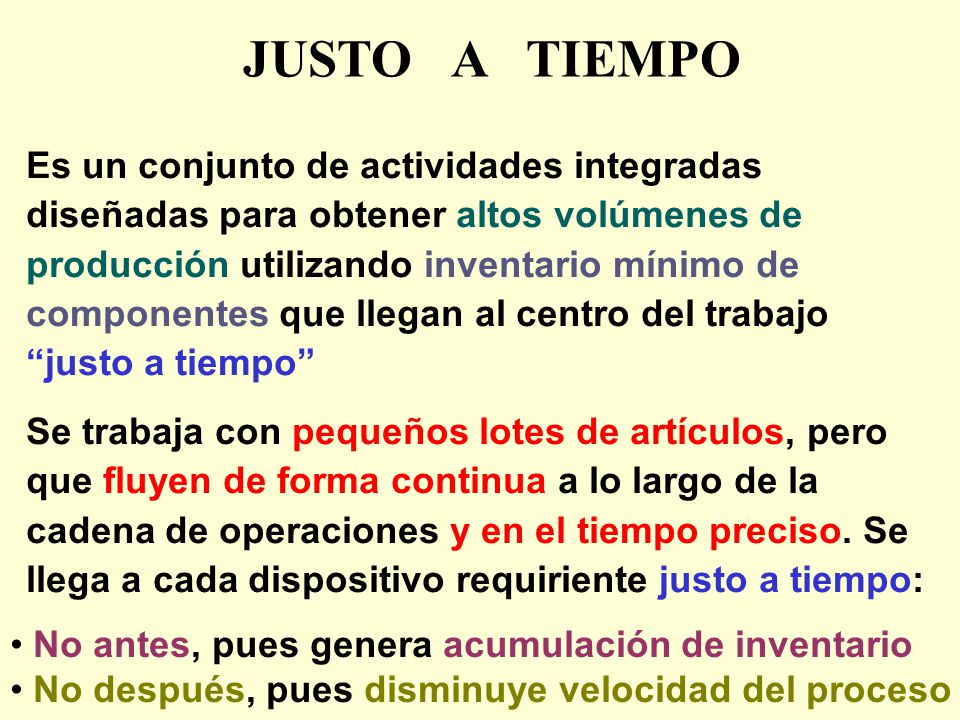 JUSTO A TIEMPO