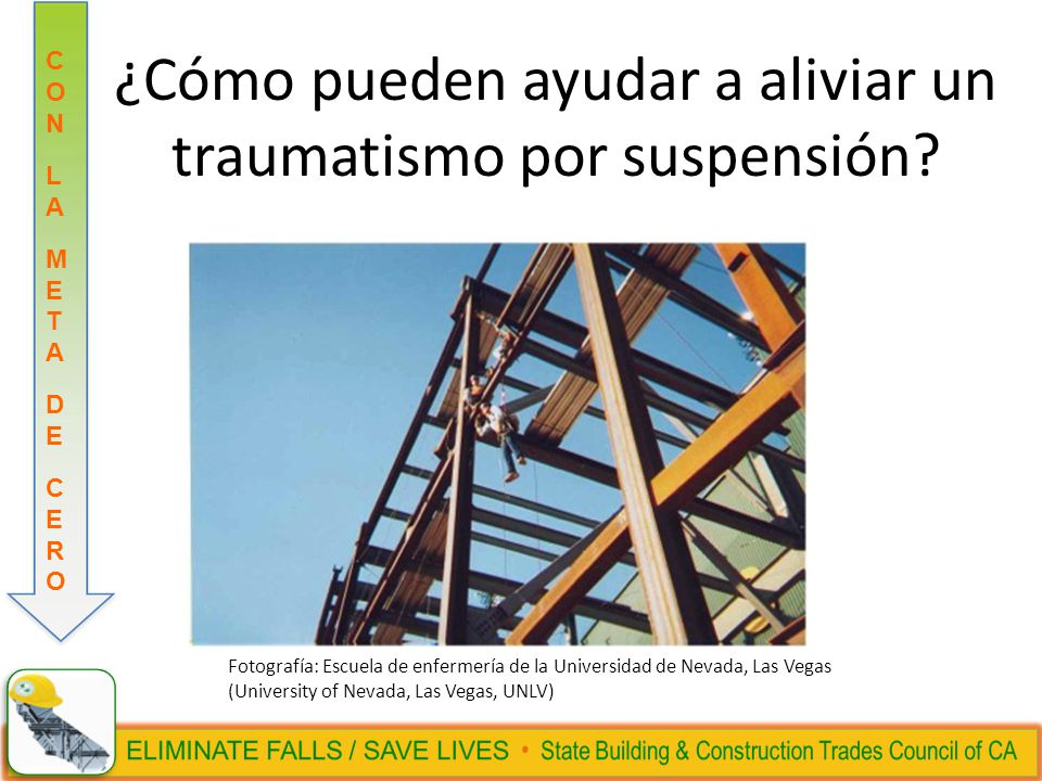 ¿Cómo pueden ayudar a aliviar un traumatismo por suspensión