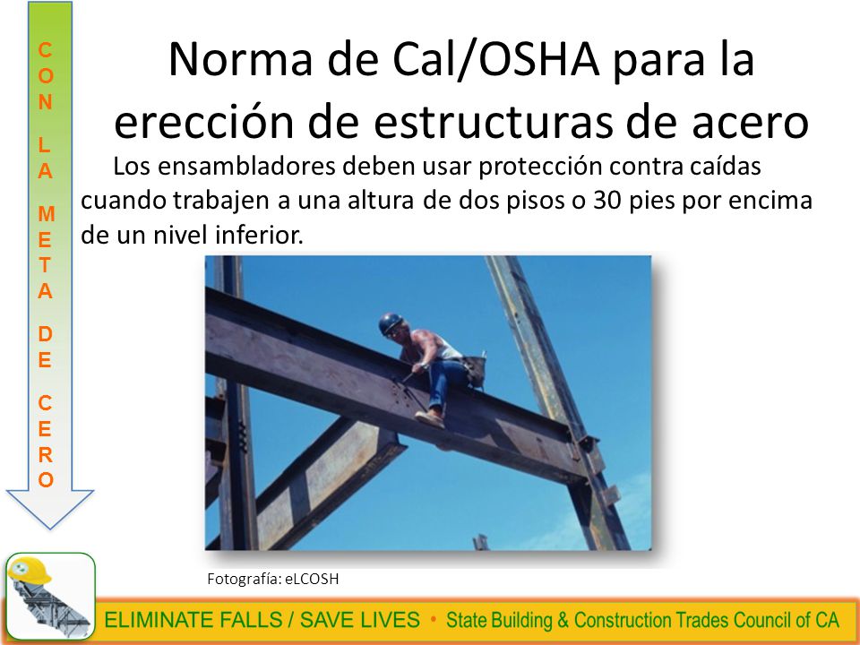 Norma de Cal/OSHA para la erección de estructuras de acero