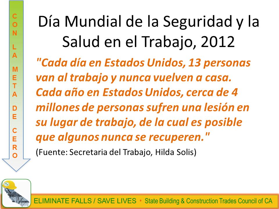 Día Mundial de la Seguridad y la Salud en el Trabajo, 2012