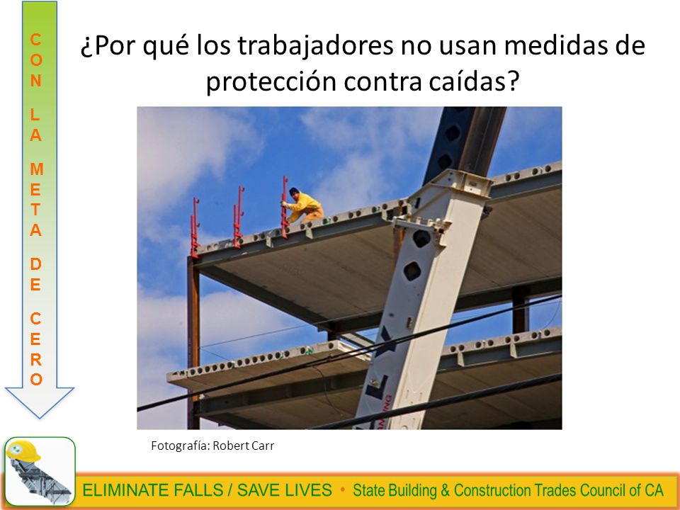 ¿Por qué los trabajadores no usan medidas de protección contra caídas
