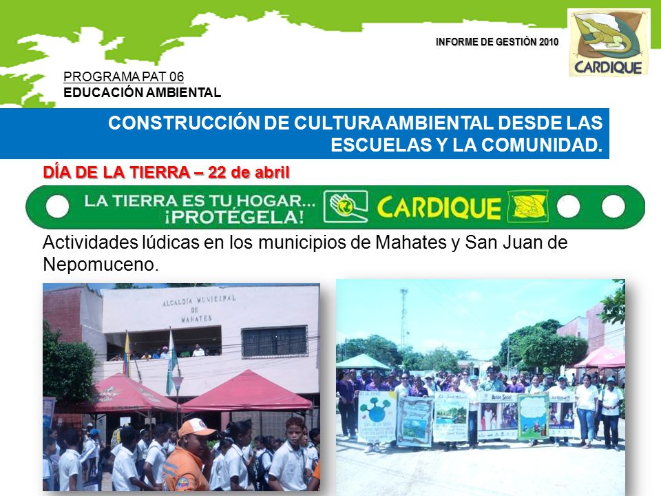 CONSTRUCCIÓN DE CULTURA AMBIENTAL DESDE LAS ESCUELAS Y LA COMUNIDAD.