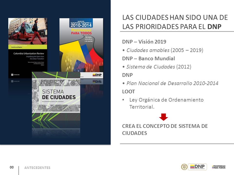 LAS CIUDADES HAN SIDO UNA DE LAS PRIORIDADES PARA EL DNP