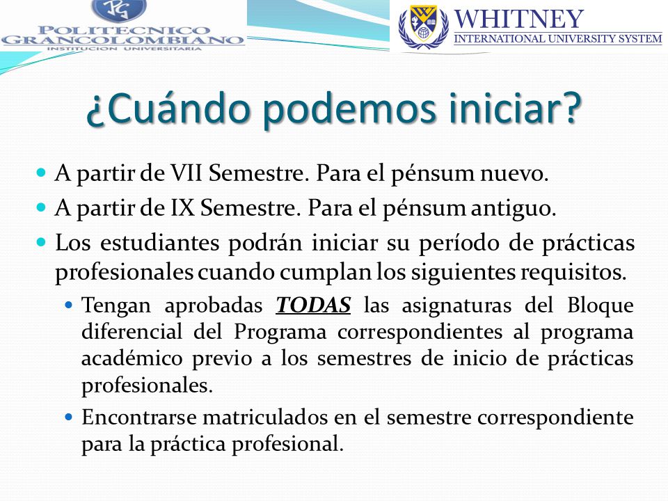 ¿Cuándo podemos iniciar