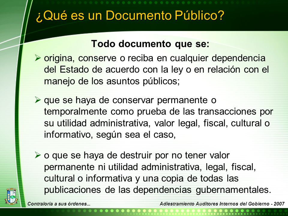 ¿Qué es un Documento Público