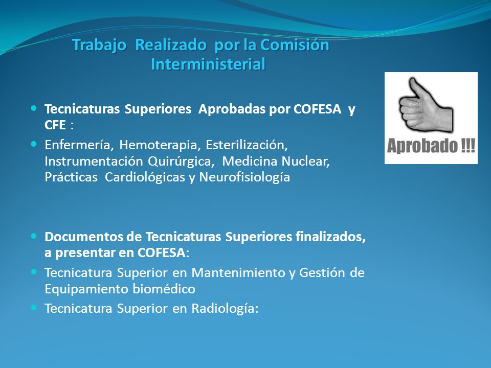 Trabajo Realizado por la Comisión Interministerial