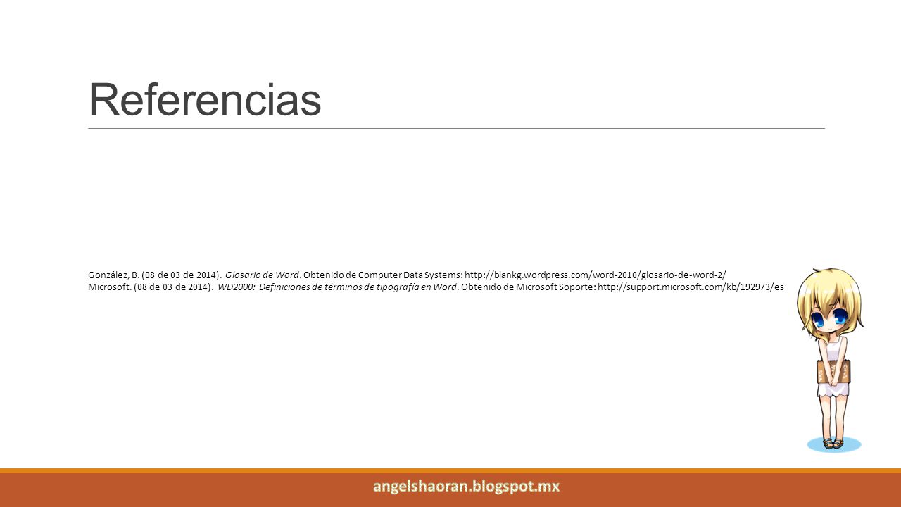 Referencias angelshaoran.blogspot.mx