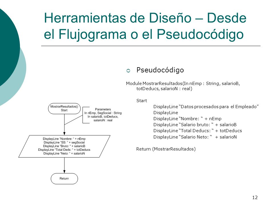 Herramientas de Diseño – Desde el Flujograma o el Pseudocódigo