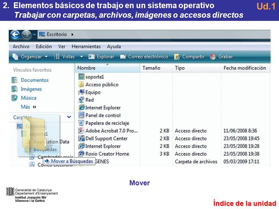 Ud.1 2. Elementos básicos de trabajo en un sistema operativo