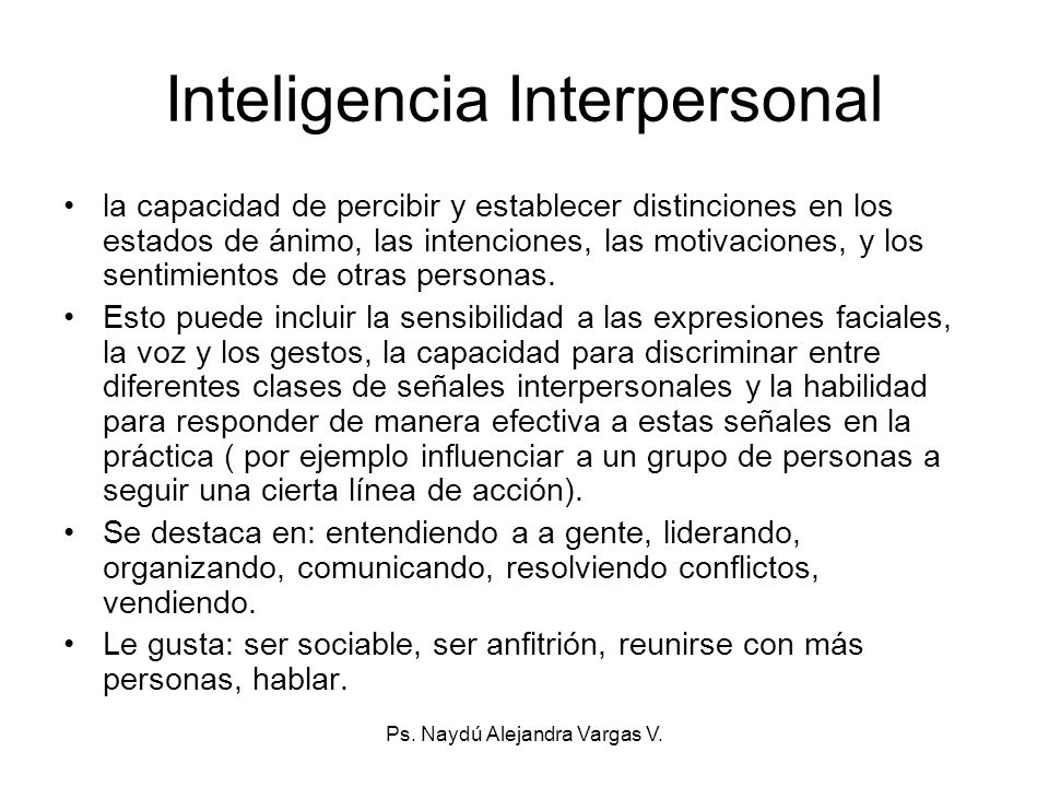 Inteligencia Interpersonal