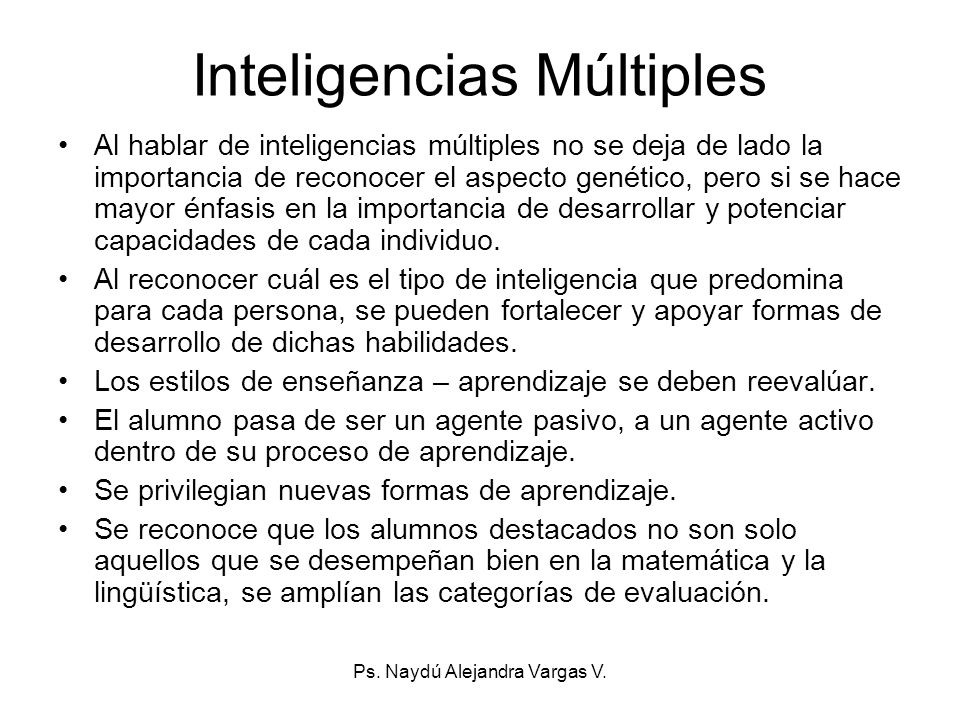 Inteligencias Múltiples