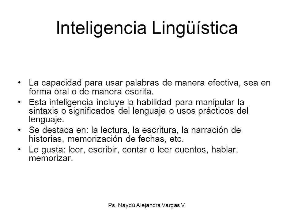 Inteligencia Lingüística
