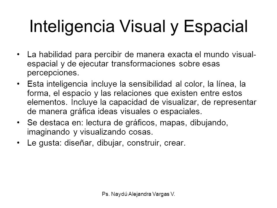 Inteligencia Visual y Espacial
