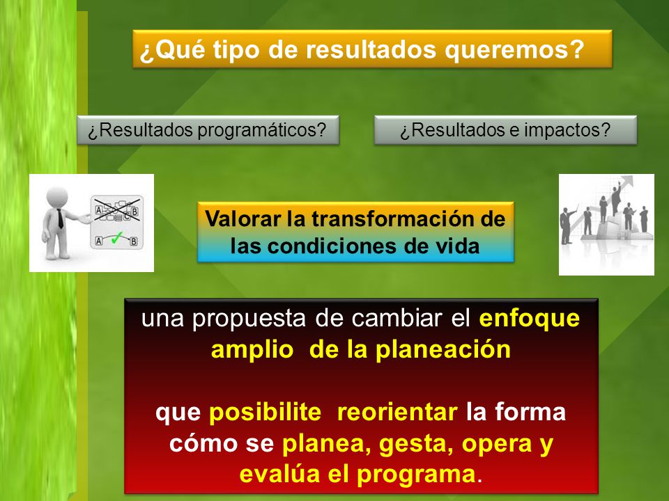 Valorar la transformación de las condiciones de vida