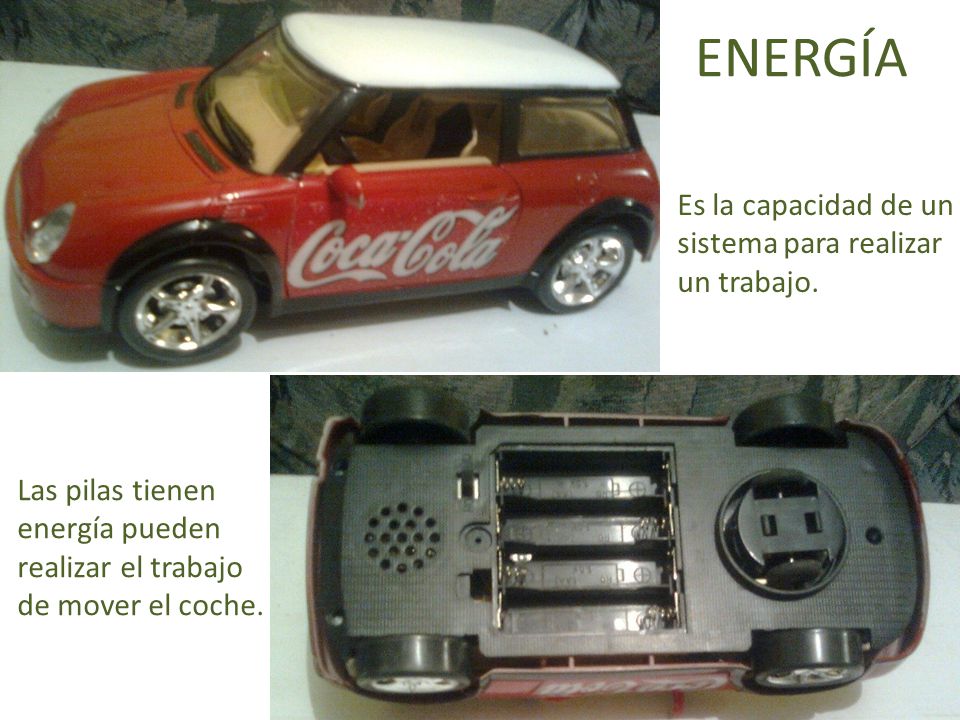 ENERGÍA Es la capacidad de un sistema para realizar un trabajo.