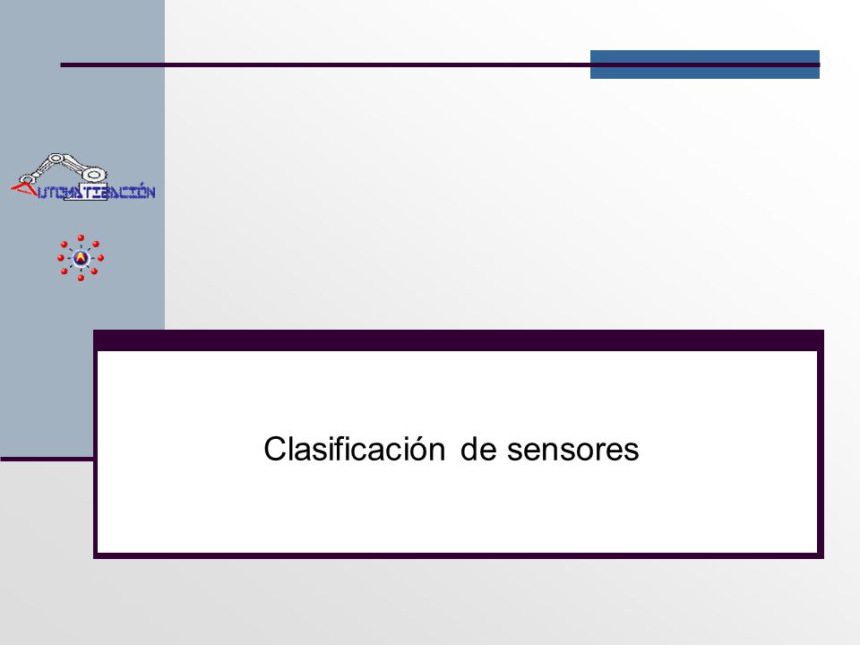 Clasificación de sensores
