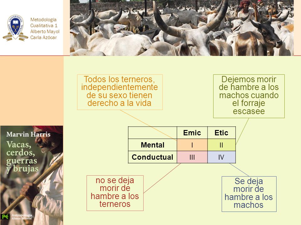 Dejemos morir de hambre a los machos cuando el forraje escasee