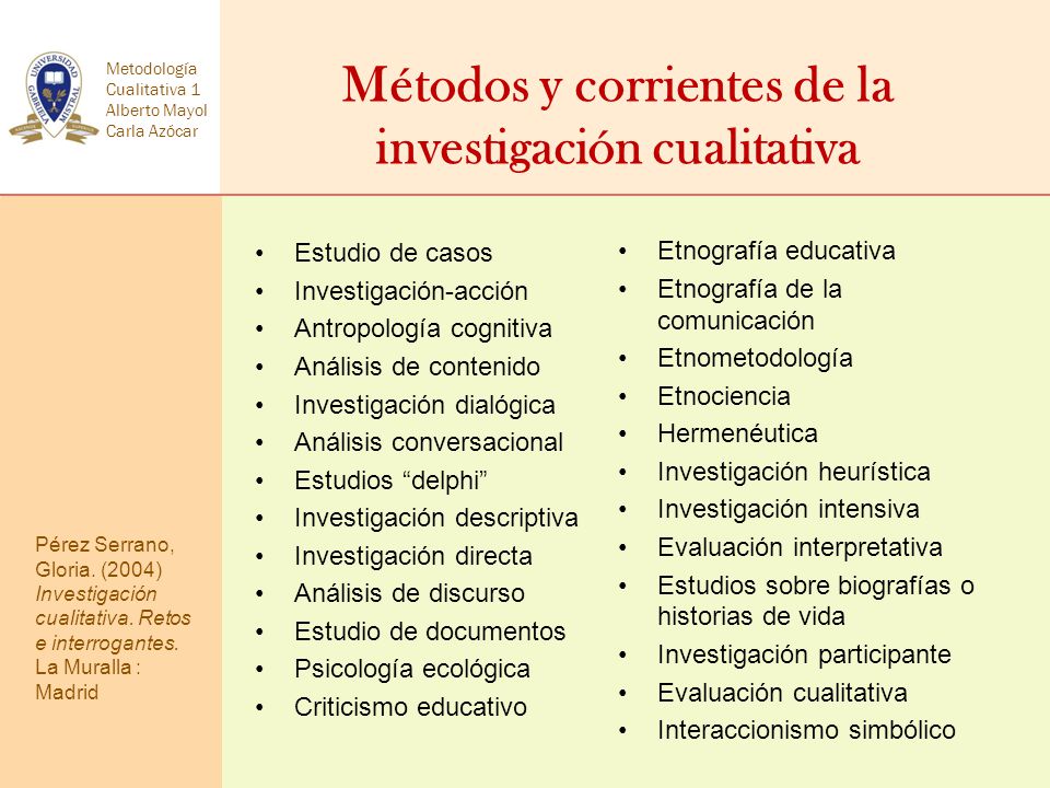 Métodos y corrientes de la investigación cualitativa