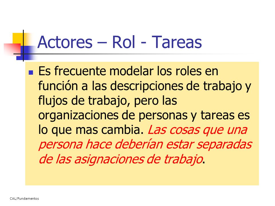 Actores – Rol - Tareas