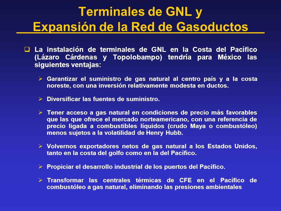 Terminales de GNL y Expansión de la Red de Gasoductos