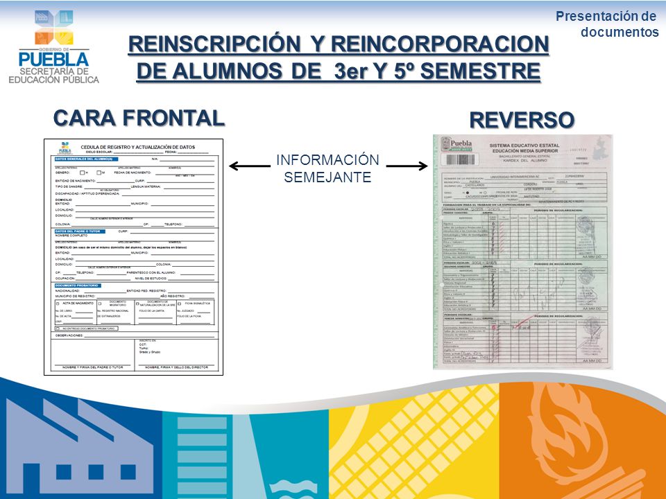 REINSCRIPCIÓN Y REINCORPORACION DE ALUMNOS DE 3er Y 5º SEMESTRE