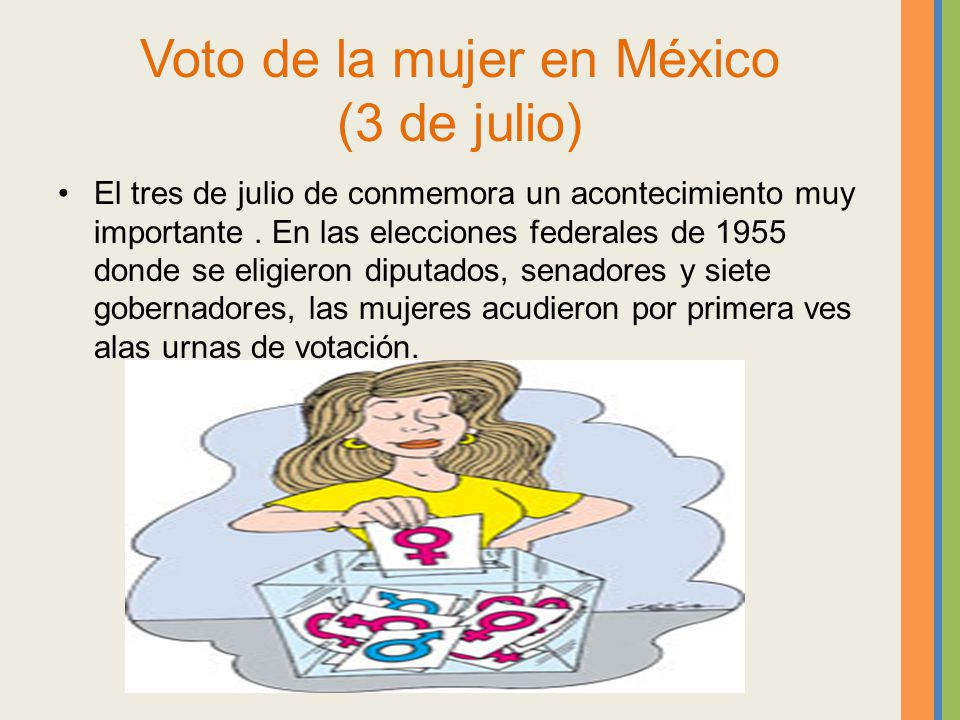 Voto de la mujer en México (3 de julio)