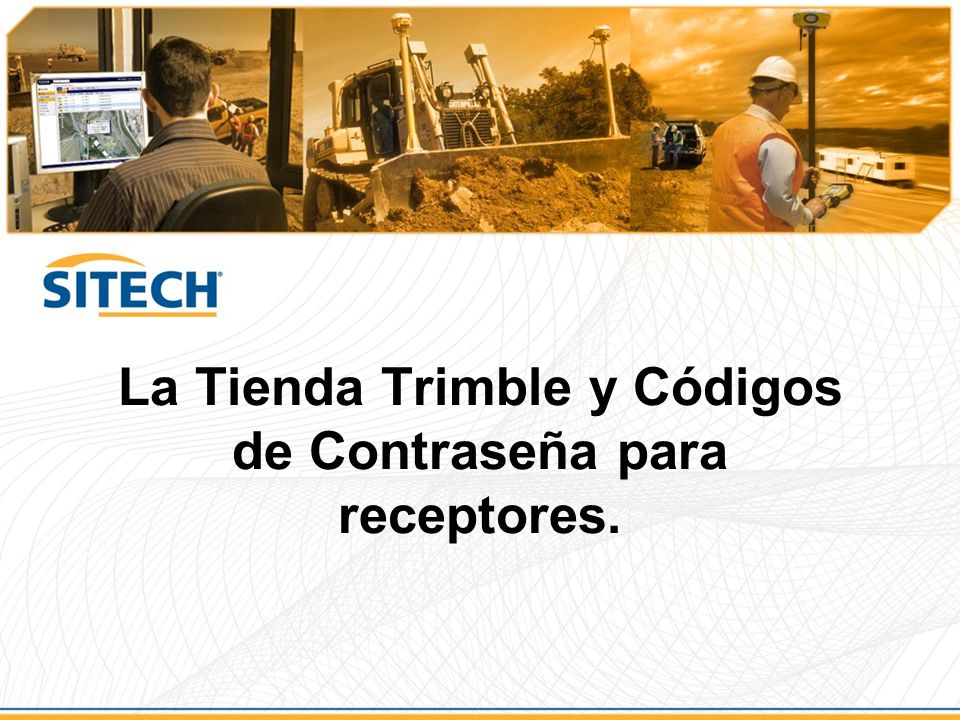 La Tienda Trimble y Códigos de Contraseña para receptores.