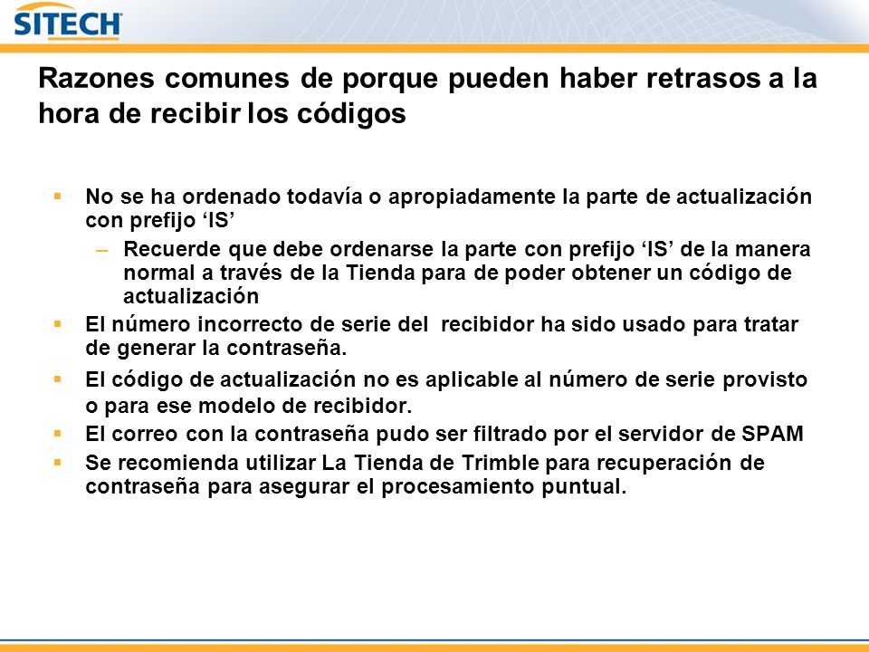 Razones comunes de porque pueden haber retrasos a la hora de recibir los códigos