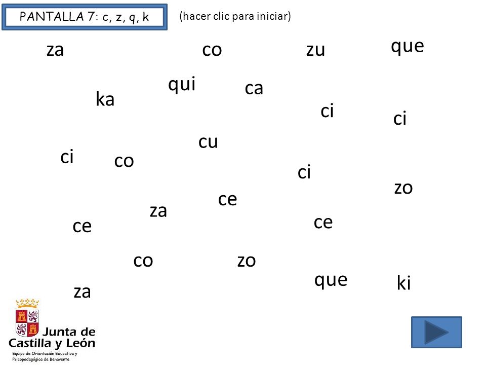 que za co zu qui ca ka ci ci cu ci co ci zo ce za ce ce co zo que ki