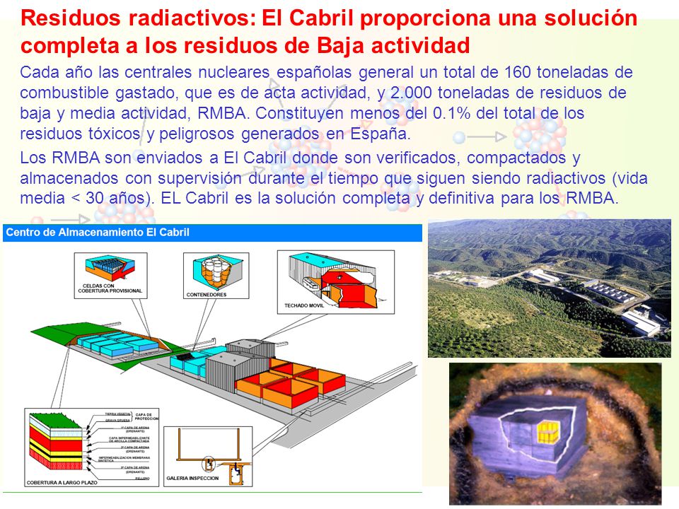 Residuos radiactivos: El Cabril proporciona una solución completa a los residuos de Baja actividad
