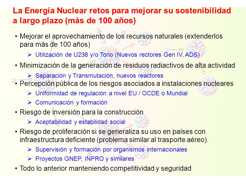 La Energía Nuclear retos para mejorar su sostenibilidad a largo plazo (más de 100 años)