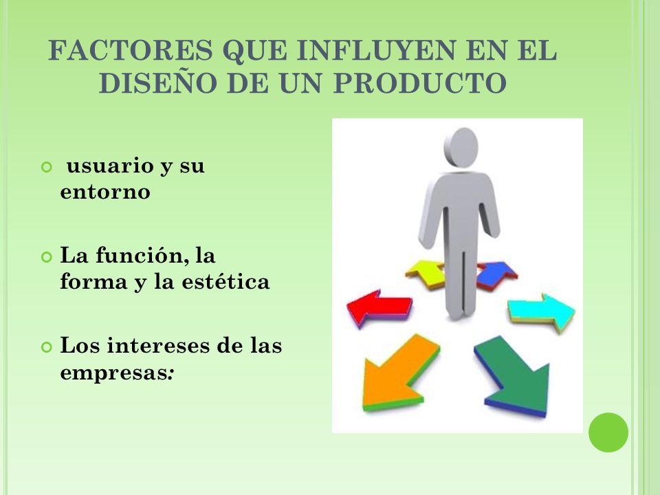 FACTORES QUE INFLUYEN EN EL DISEÑO DE UN PRODUCTO