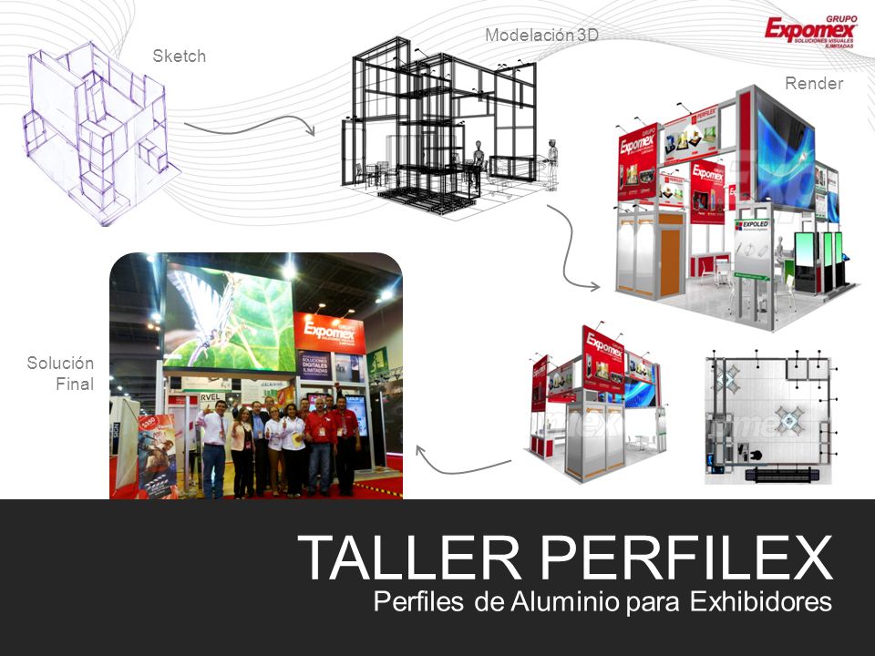 TALLER PERFILEX Perfiles de Aluminio para Exhibidores Modelación 3D