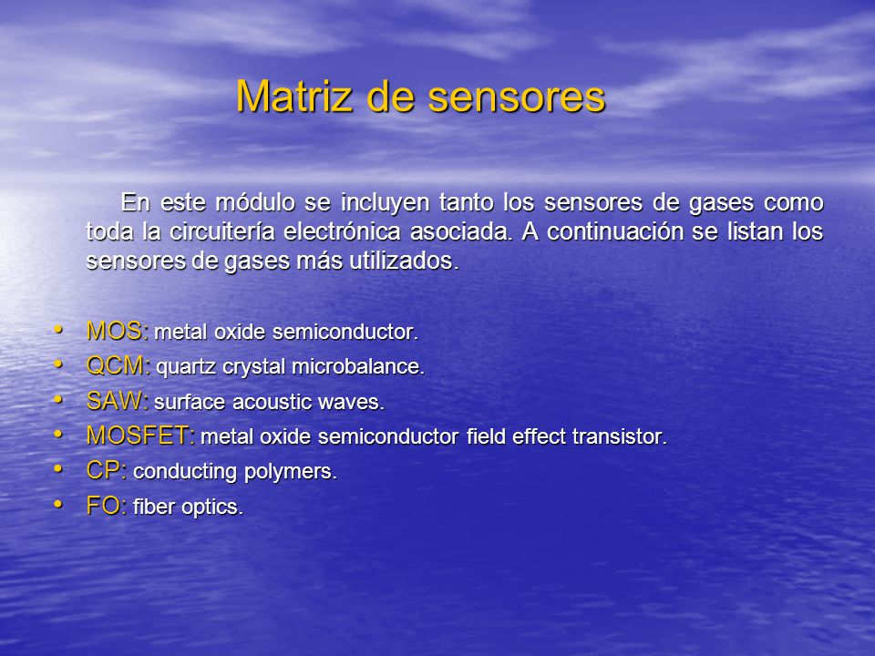 Matriz de sensores