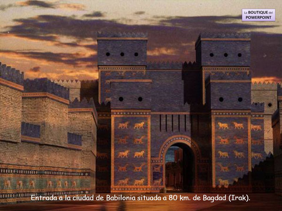 Entrada a la ciudad de Babilonia situada a 80 km. de Bagdad (Irak).