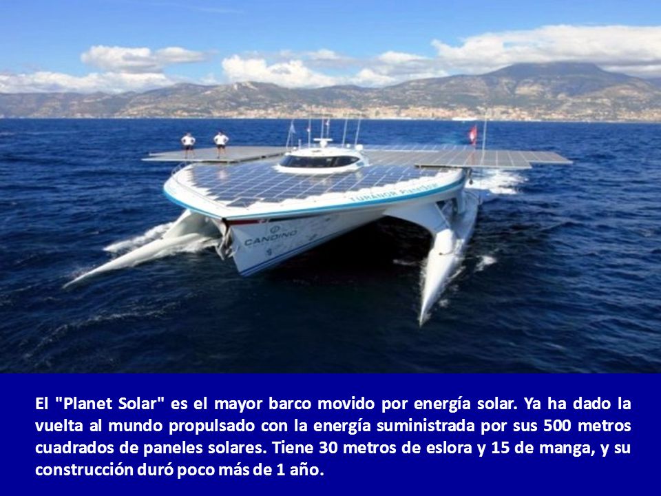 El Planet Solar es el mayor barco movido por energía solar
