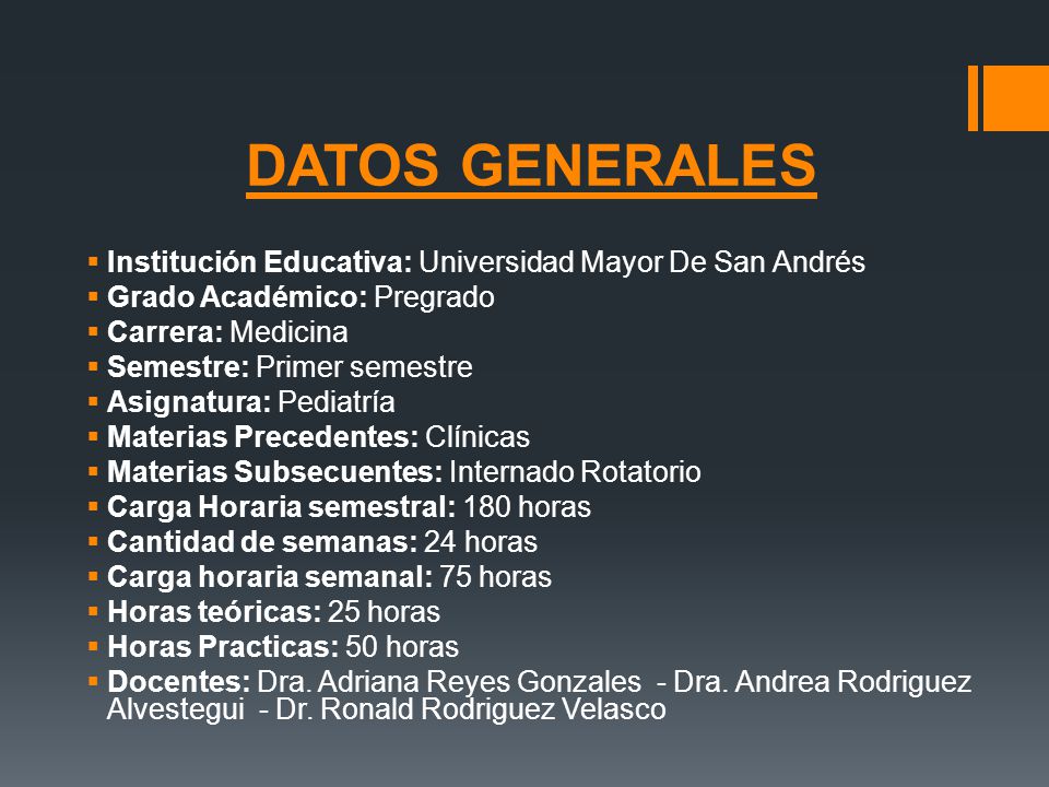 DATOS GENERALES Institución Educativa: Universidad Mayor De San Andrés