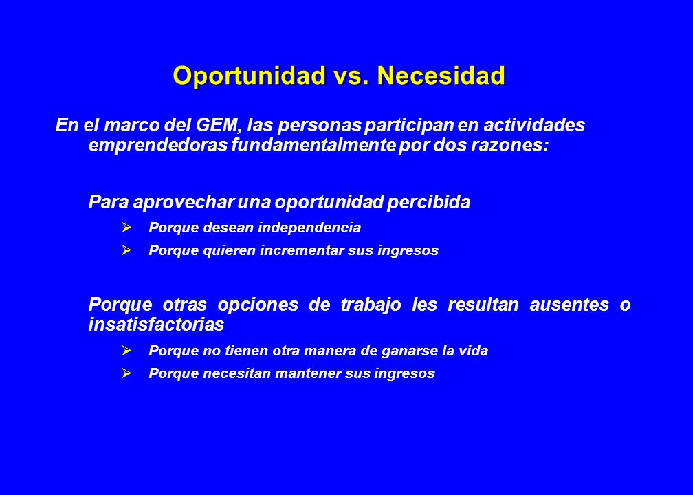 12/04/2017 El GEM indica que Latinoamérica tiene altos índices de emprendimientos por necesidad.