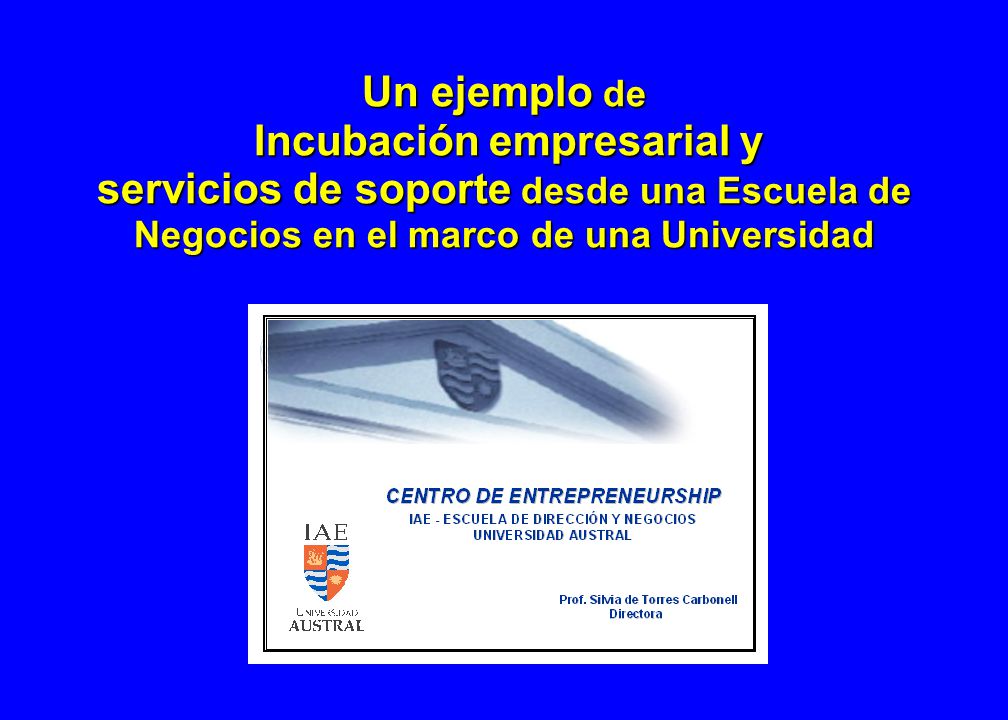 ¿Por qué un Centro de Entrepreneurship en una Escuela de Negocios,