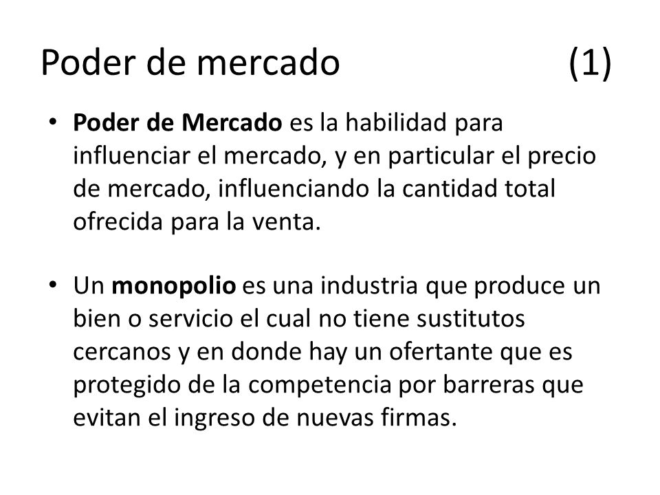 Poder de mercado (1)